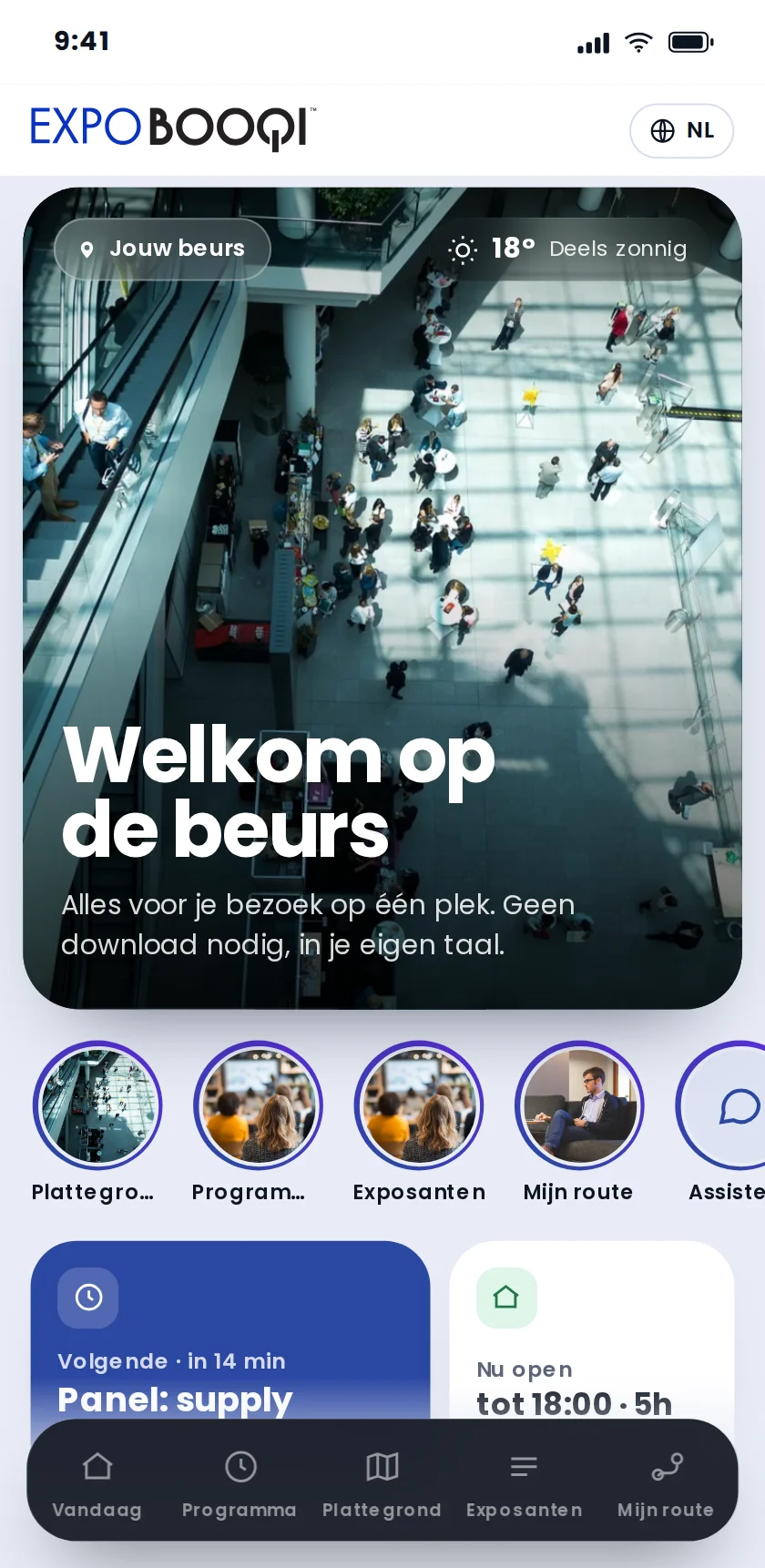 ExpoBooqi met de digitale gids op een telefoon